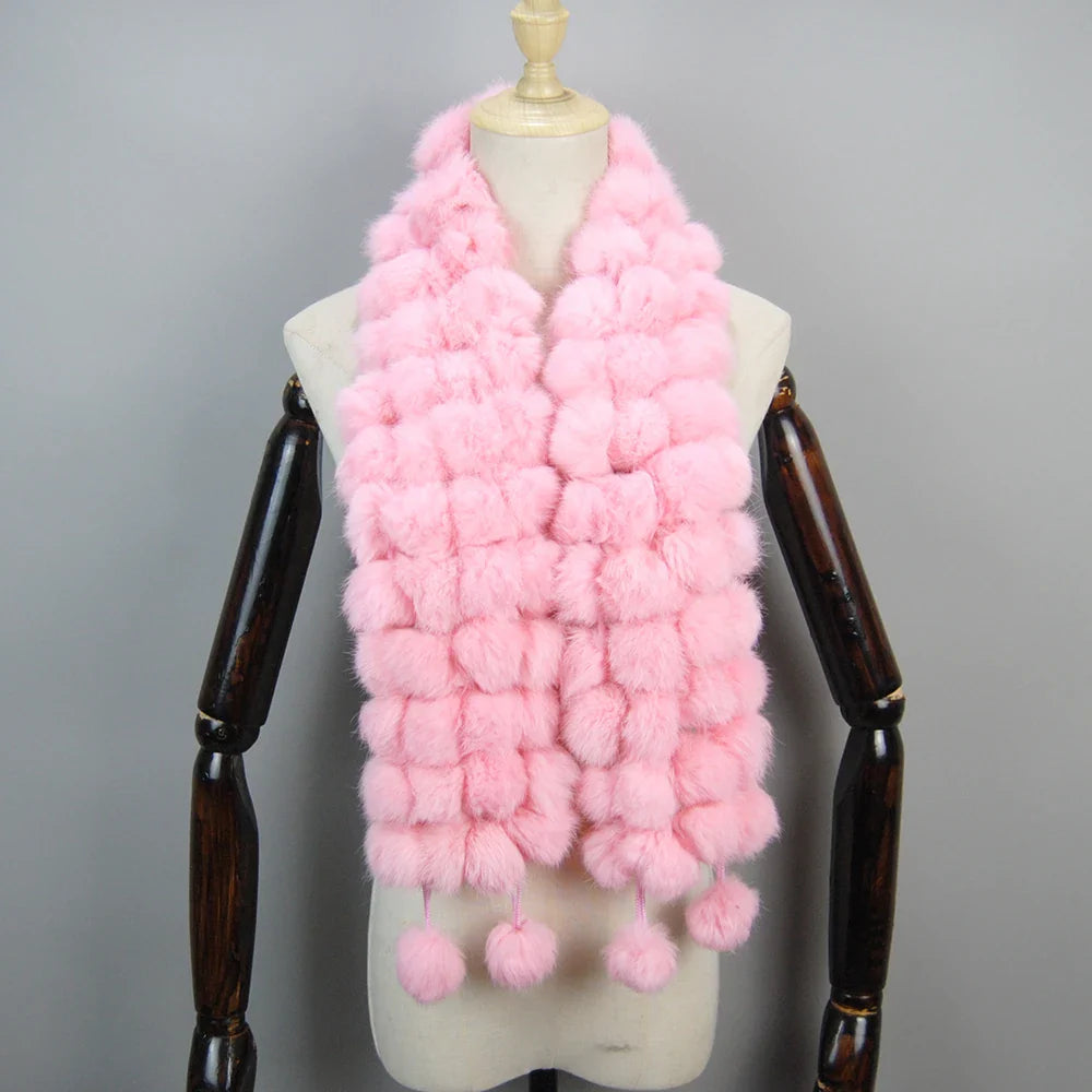 real rabbit fur scarf