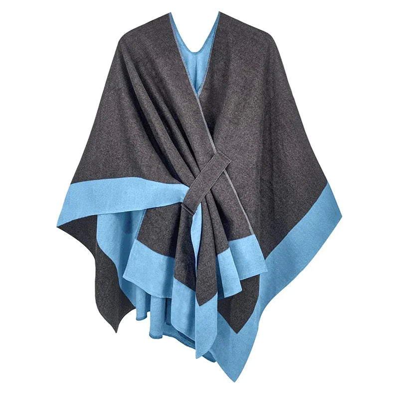 luxury winter poncho