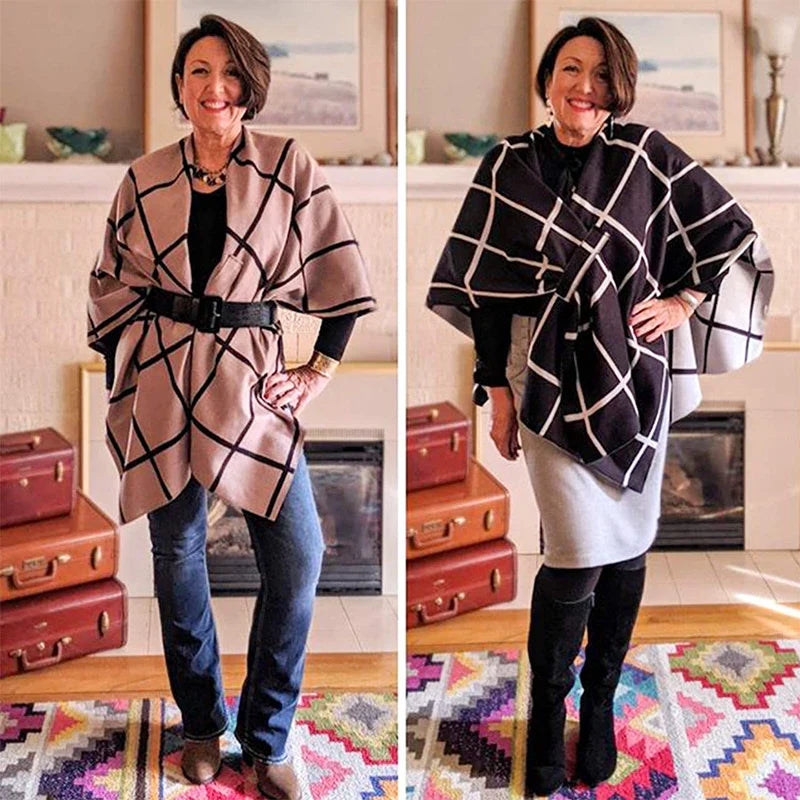 luxury winter poncho