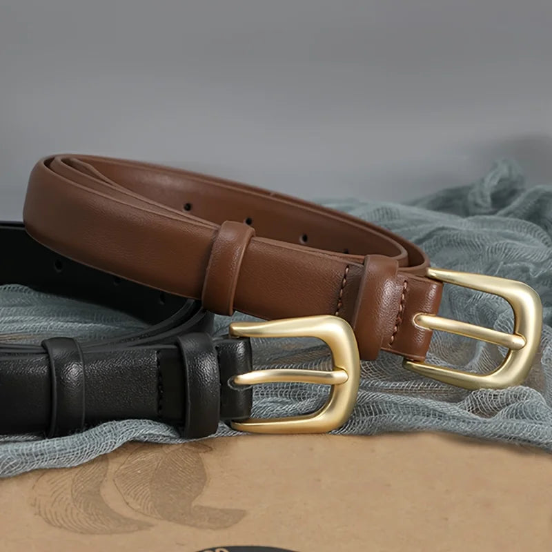 Ladies Fashion Belt – Simple Black Belt for Jeans, Perfect for Daily Use