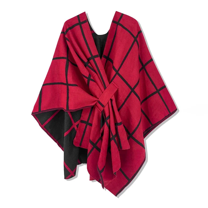 luxury winter poncho