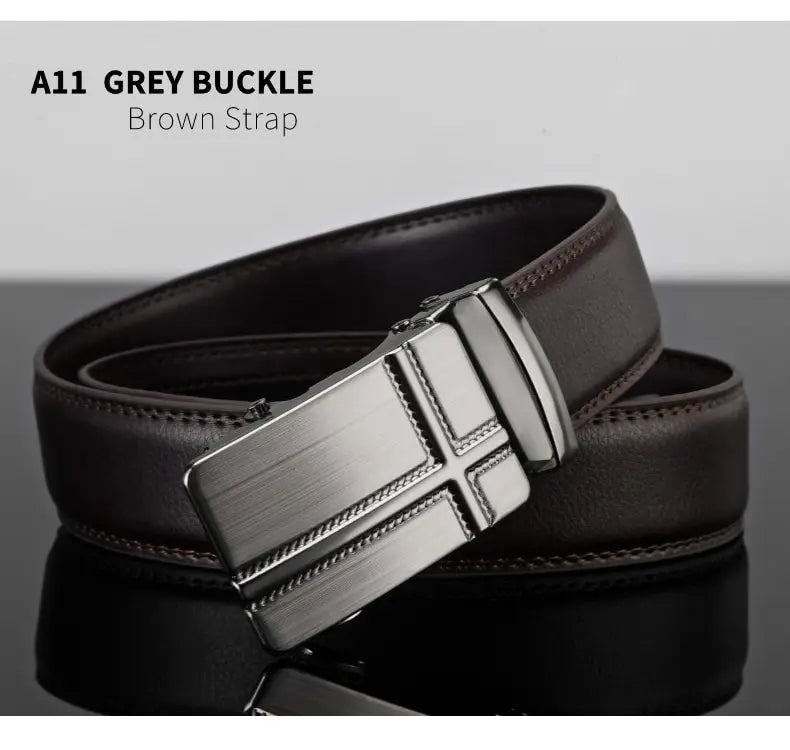 Fashion Business Belt for Men – Luxury PU Leather with Auto Buckle