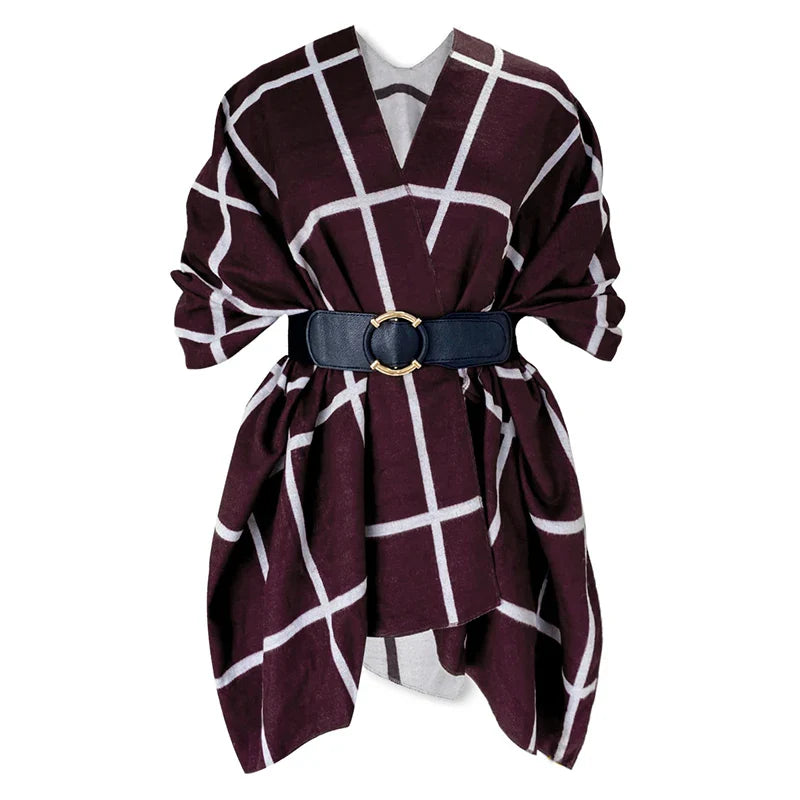 luxury winter poncho