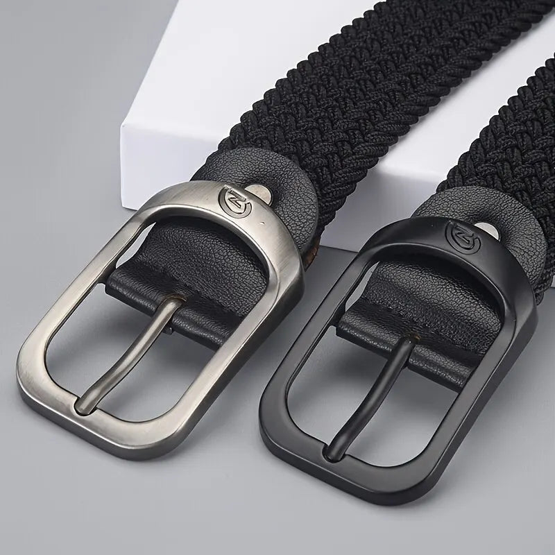 Punch-Free Belt – Elastic Woven Design for Men & Women, Outdoor & Work-Ready, Casual Style