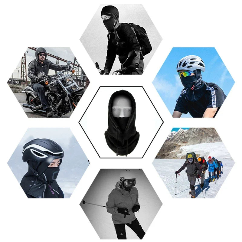 Winter Neck Warmer – Thermal Fleece Balaclava Snood Hat, Face Mask for Outdoor Sports