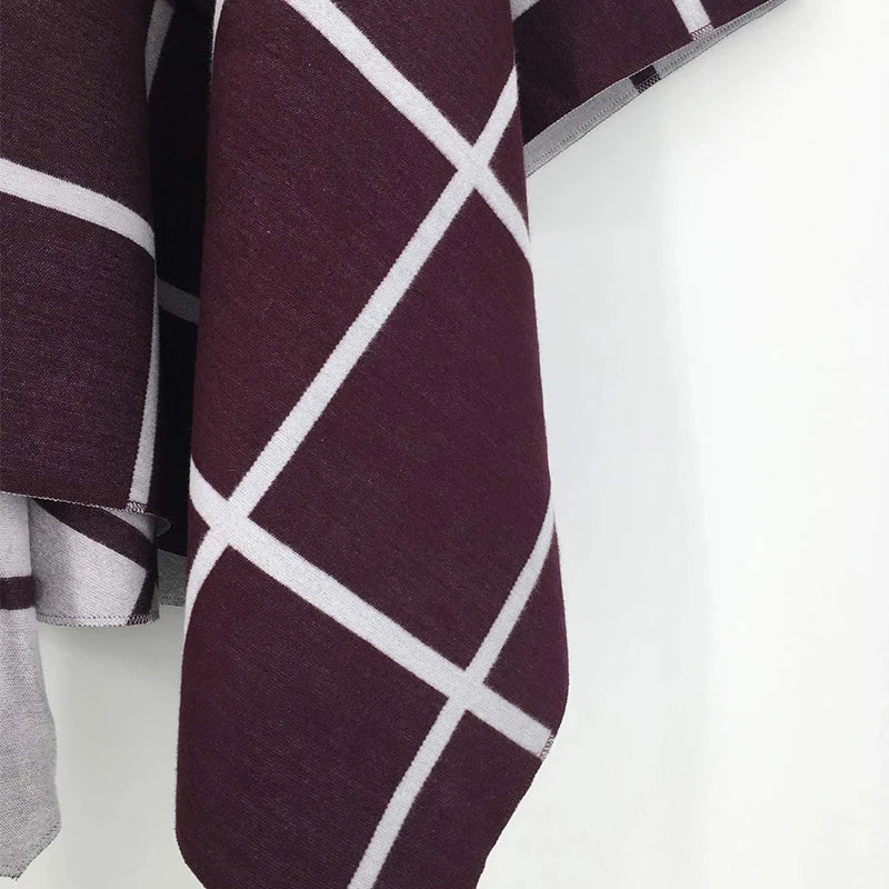 luxury winter poncho