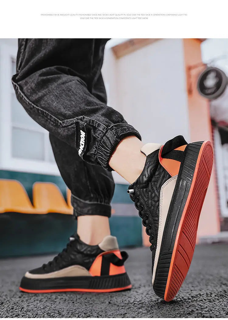 mens platform vulcanized sneakers