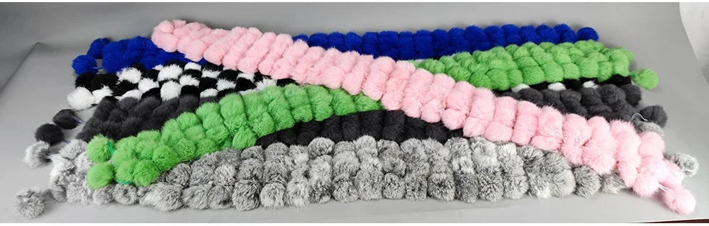 real rabbit fur scarf