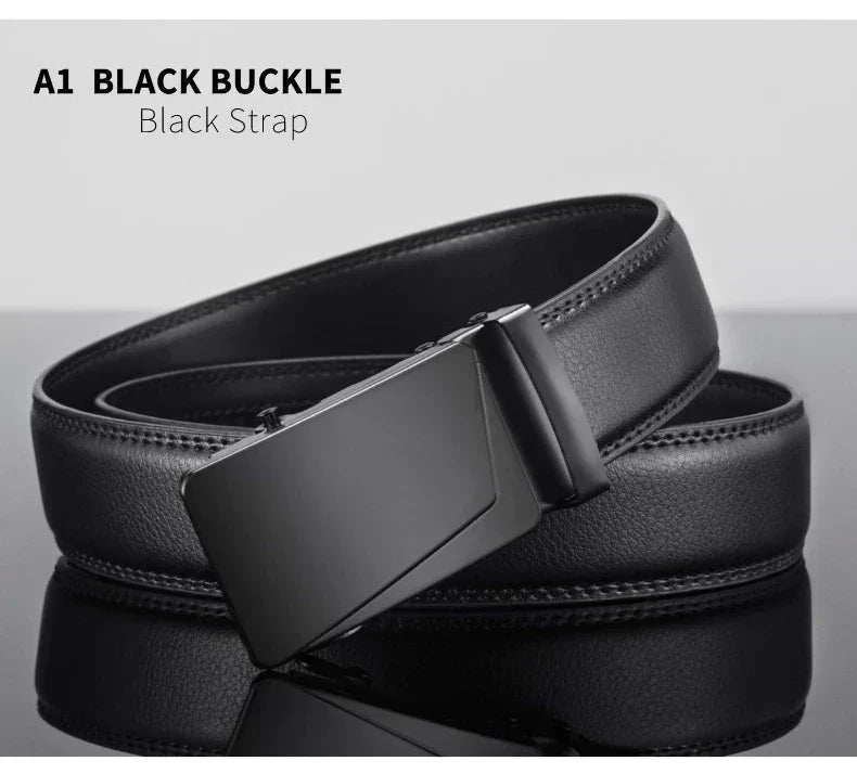 Fashion Business Belt for Men – Luxury PU Leather with Auto Buckle