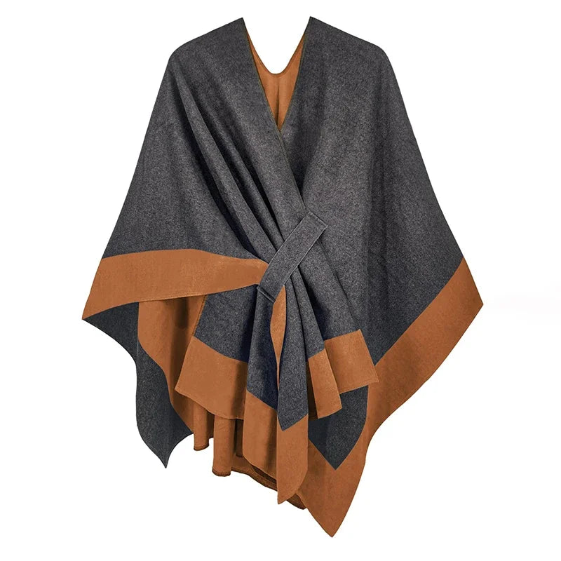 luxury winter poncho