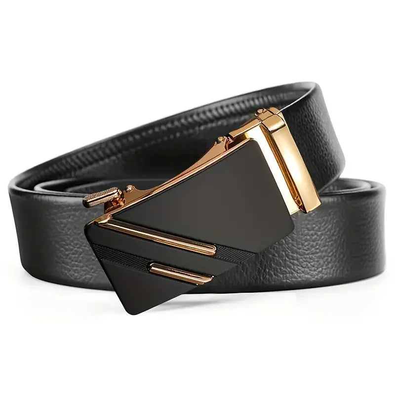 Men Belt – Fashion Leather Waist Belt with Luxury Design & Automatic Buckle