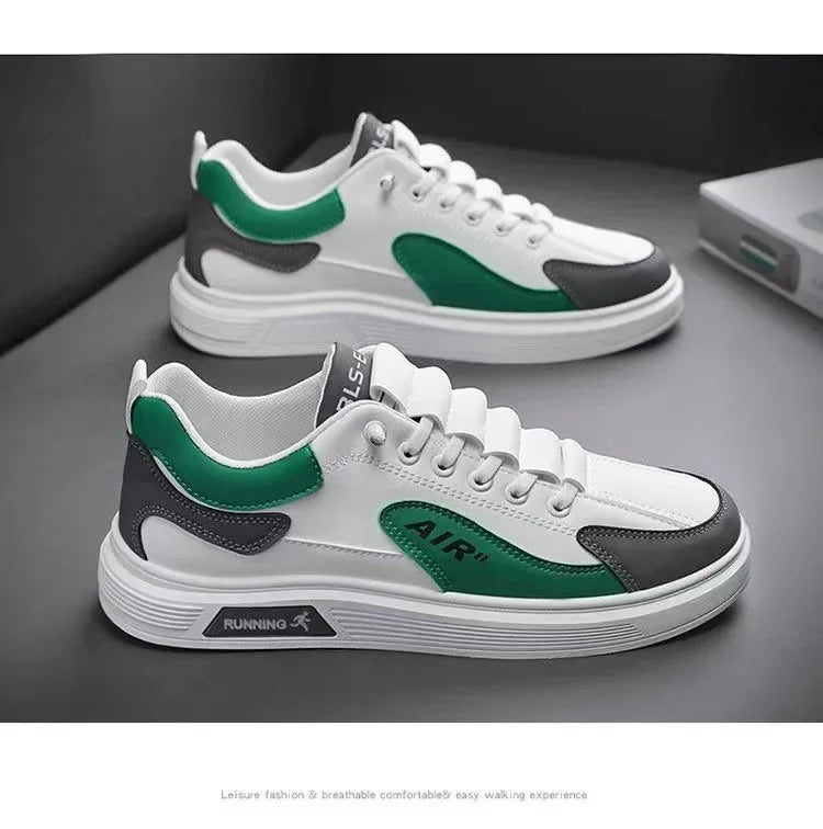 Low Top Sneakers – 2025 Men’s Fashion Leather Shoes, One-Foot Slip-On, Sport & Casual
