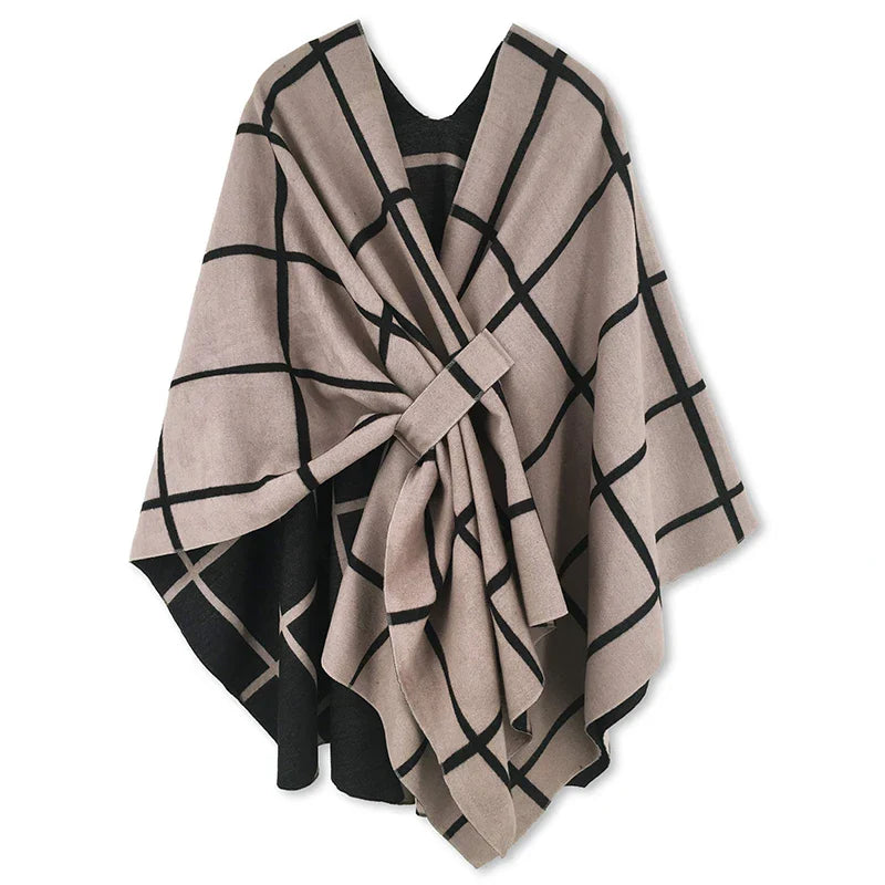 luxury winter poncho