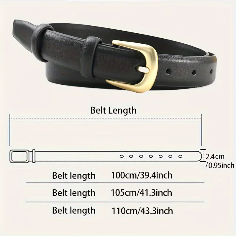 Ladies Fashion Belt – Simple Black Belt for Jeans, Perfect for Daily Use