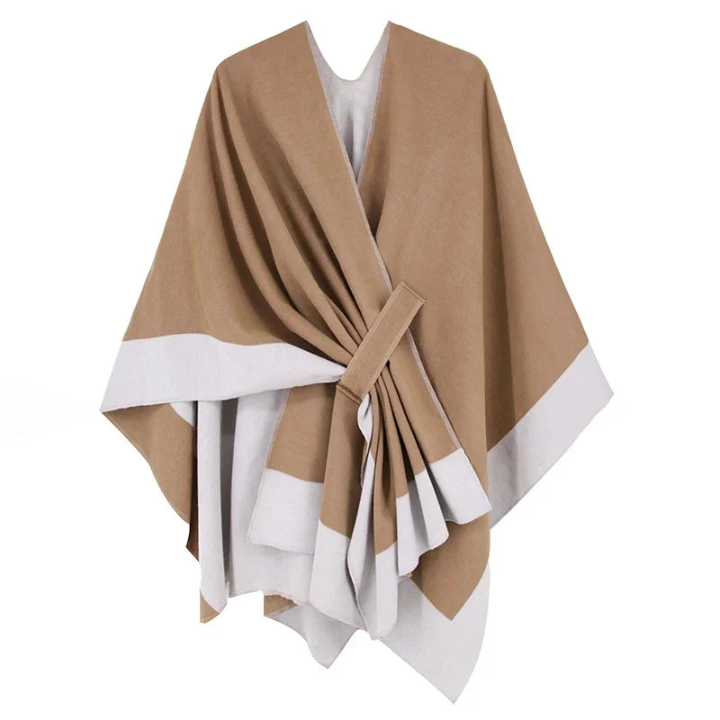 luxury winter poncho
