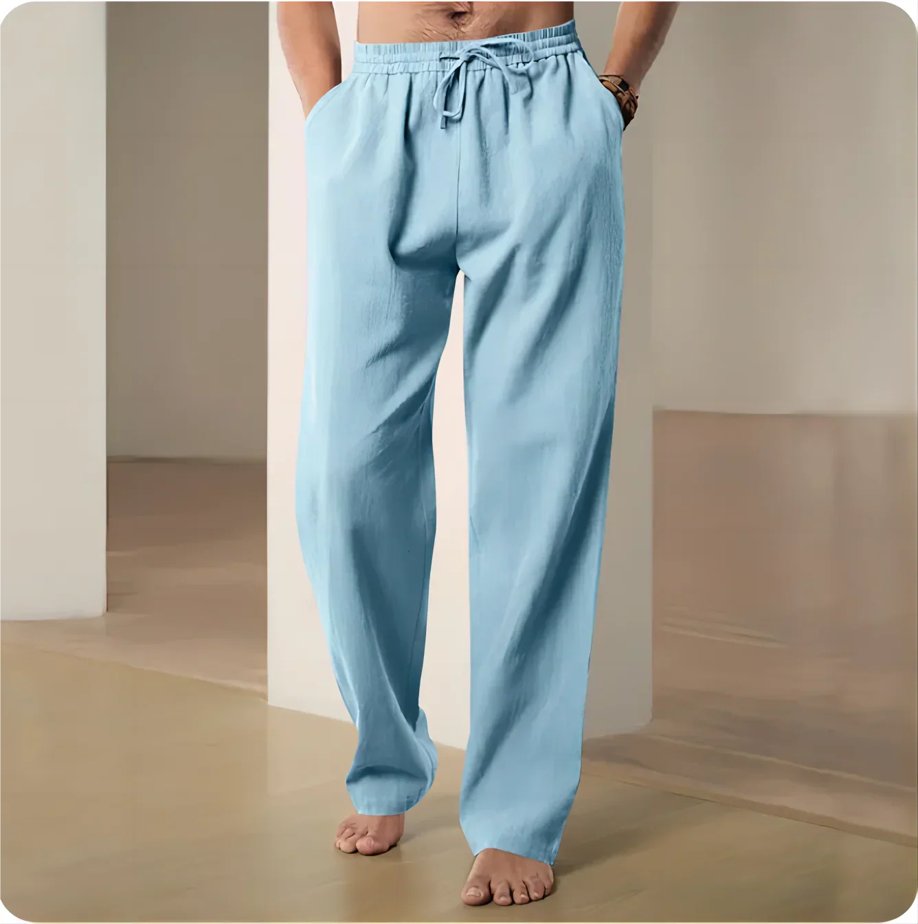 Men Trousers Cotton Linen
