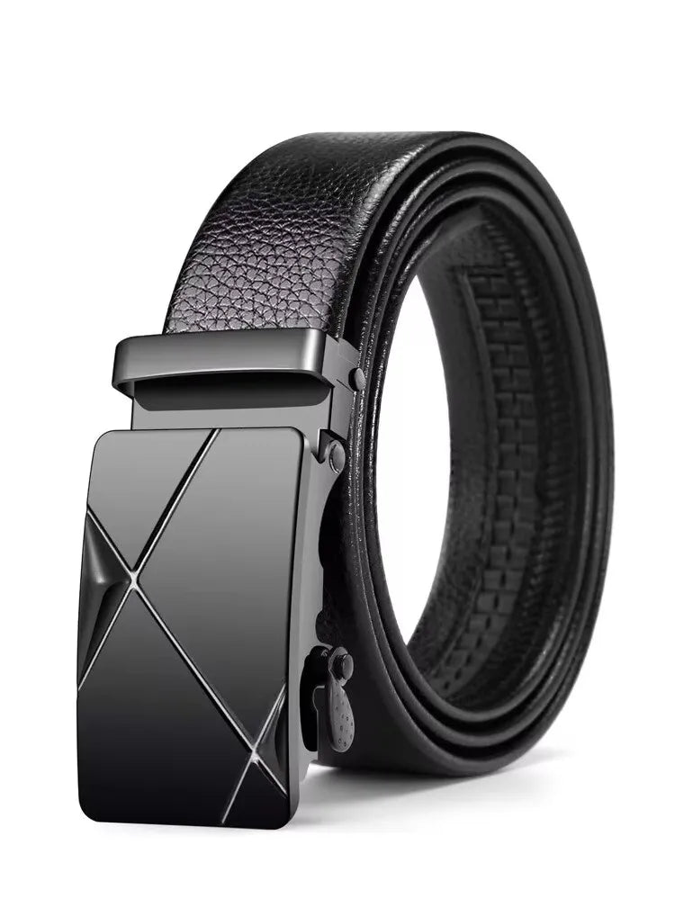 Fashion Business Belt for Men – Luxury PU Leather with Auto Buckle