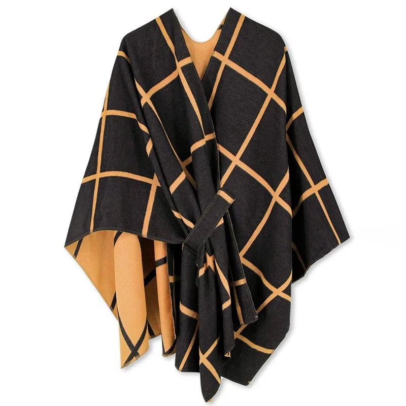luxury winter poncho