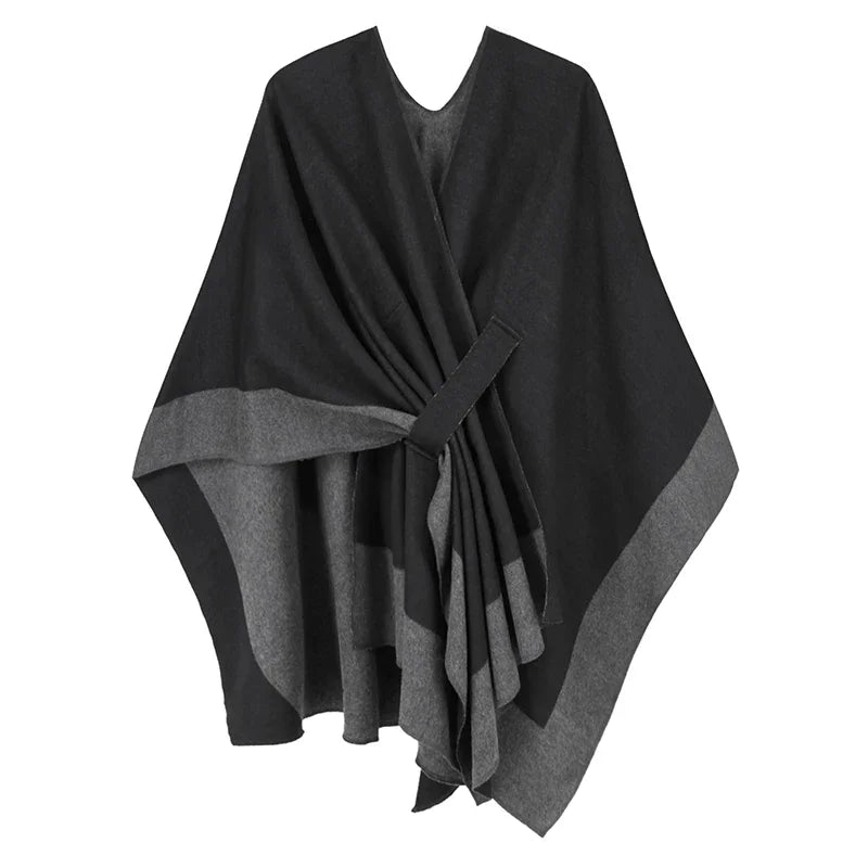luxury winter poncho