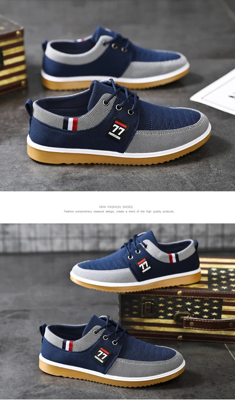 Canvas Shoes for Men – 2024 Breathable Sneakers with Vulcanized Sole, Tenis Masculino Style