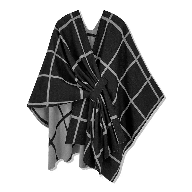 luxury winter poncho