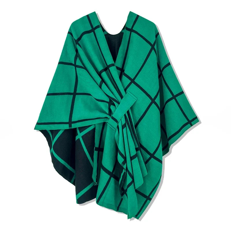 luxury winter poncho