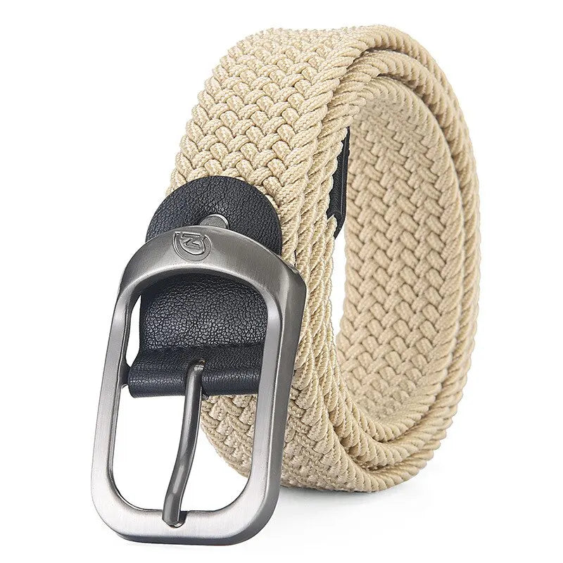 Punch-Free Belt – Elastic Woven Design for Men & Women, Outdoor & Work-Ready, Casual Style