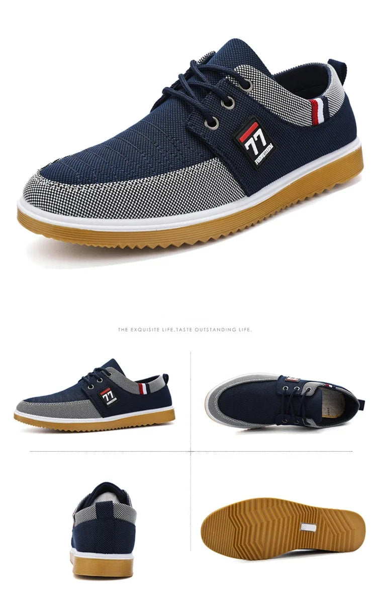 Canvas Shoes for Men – 2024 Breathable Sneakers with Vulcanized Sole, Tenis Masculino Style