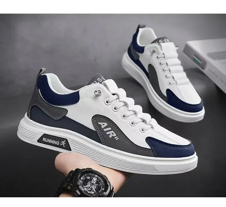 Low Top Sneakers – 2025 Men’s Fashion Leather Shoes, One-Foot Slip-On, Sport & Casual