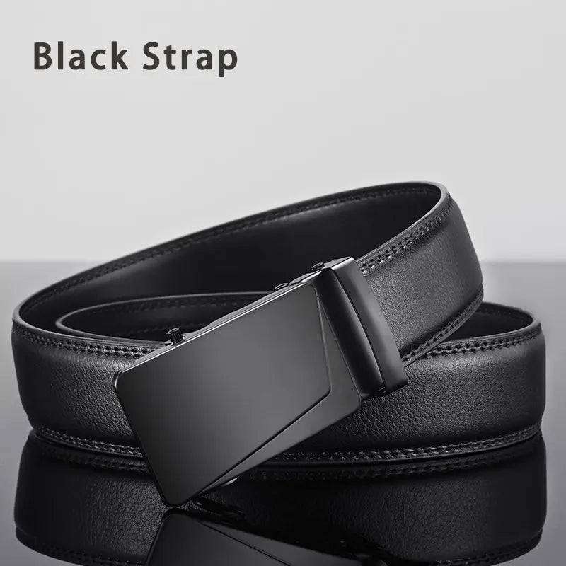 Fashion Business Belt for Men – Luxury PU Leather with Auto Buckle