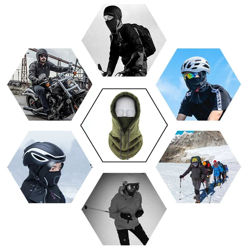 Winter Neck Warmer – Thermal Fleece Balaclava Snood Hat, Face Mask for Outdoor Sports