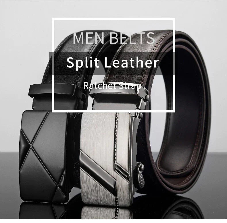 Fashion Business Belt for Men – Luxury PU Leather with Auto Buckle