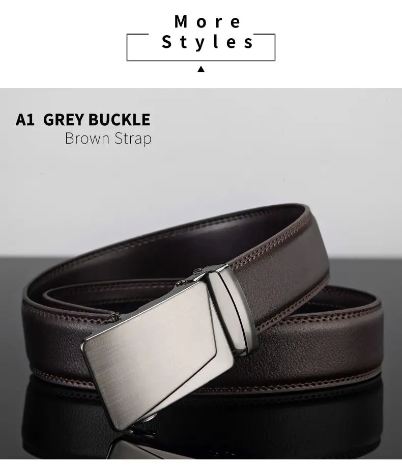 Fashion Business Belt for Men – Luxury PU Leather with Auto Buckle