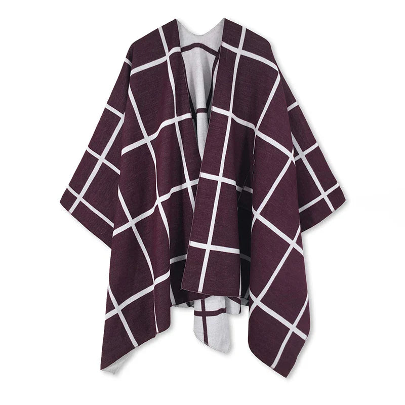 luxury winter poncho