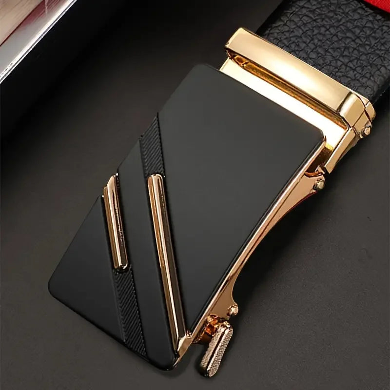 Men Belt – Fashion Leather Waist Belt with Luxury Design & Automatic Buckle