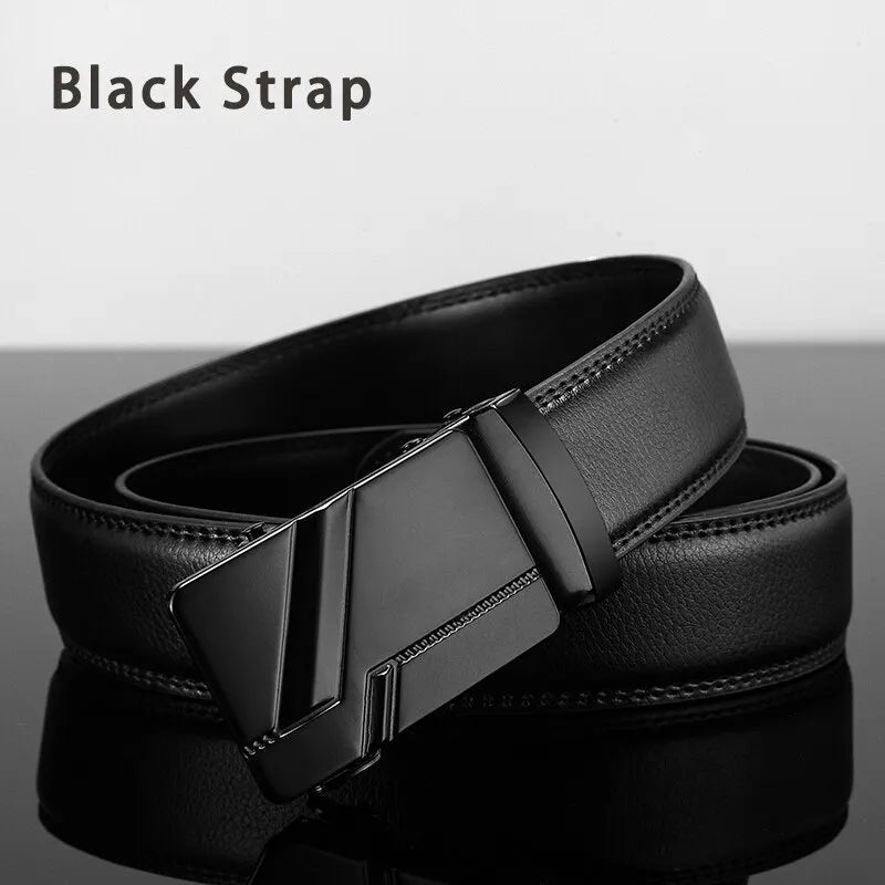 Fashion Business Belt for Men – Luxury PU Leather with Auto Buckle