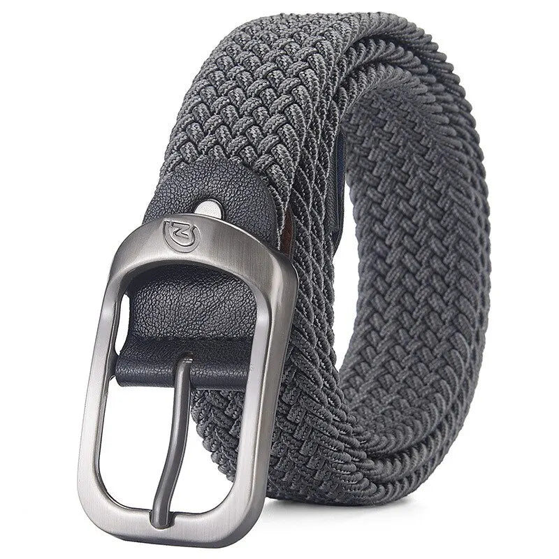 Punch-Free Belt – Elastic Woven Design for Men & Women, Outdoor & Work-Ready, Casual Style