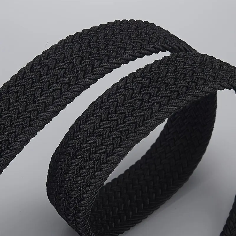 Punch-Free Belt – Elastic Woven Design for Men & Women, Outdoor & Work-Ready, Casual Style