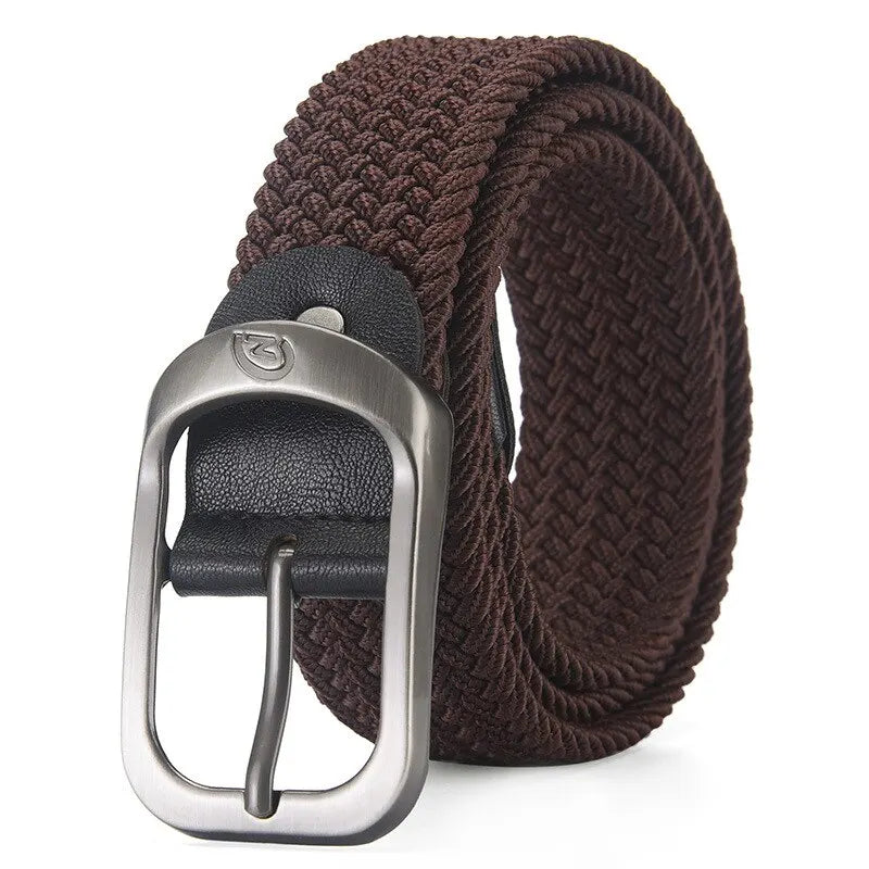 Punch-Free Belt – Elastic Woven Design for Men & Women, Outdoor & Work-Ready, Casual Style