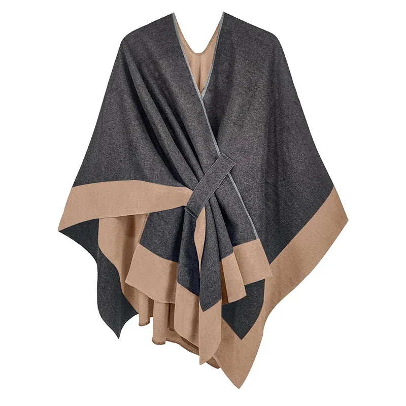 luxury winter poncho