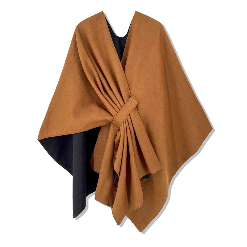 luxury winter poncho