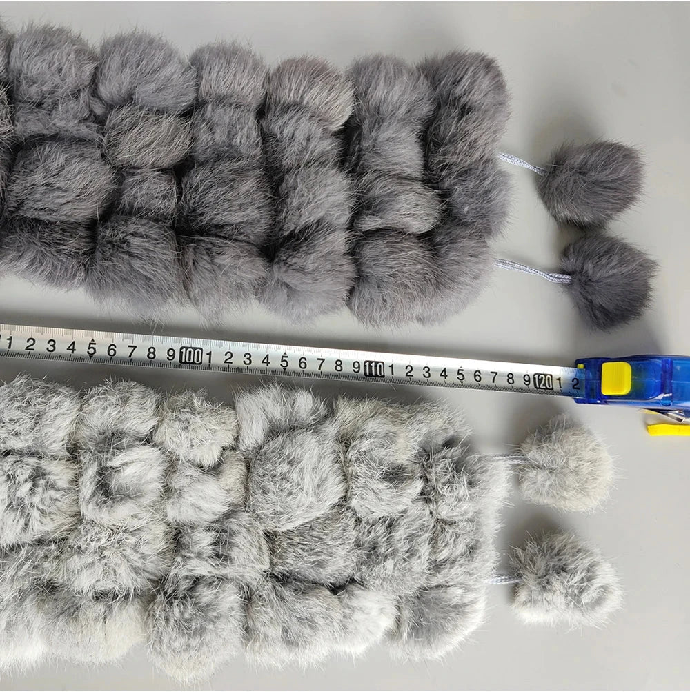 real rabbit fur scarf