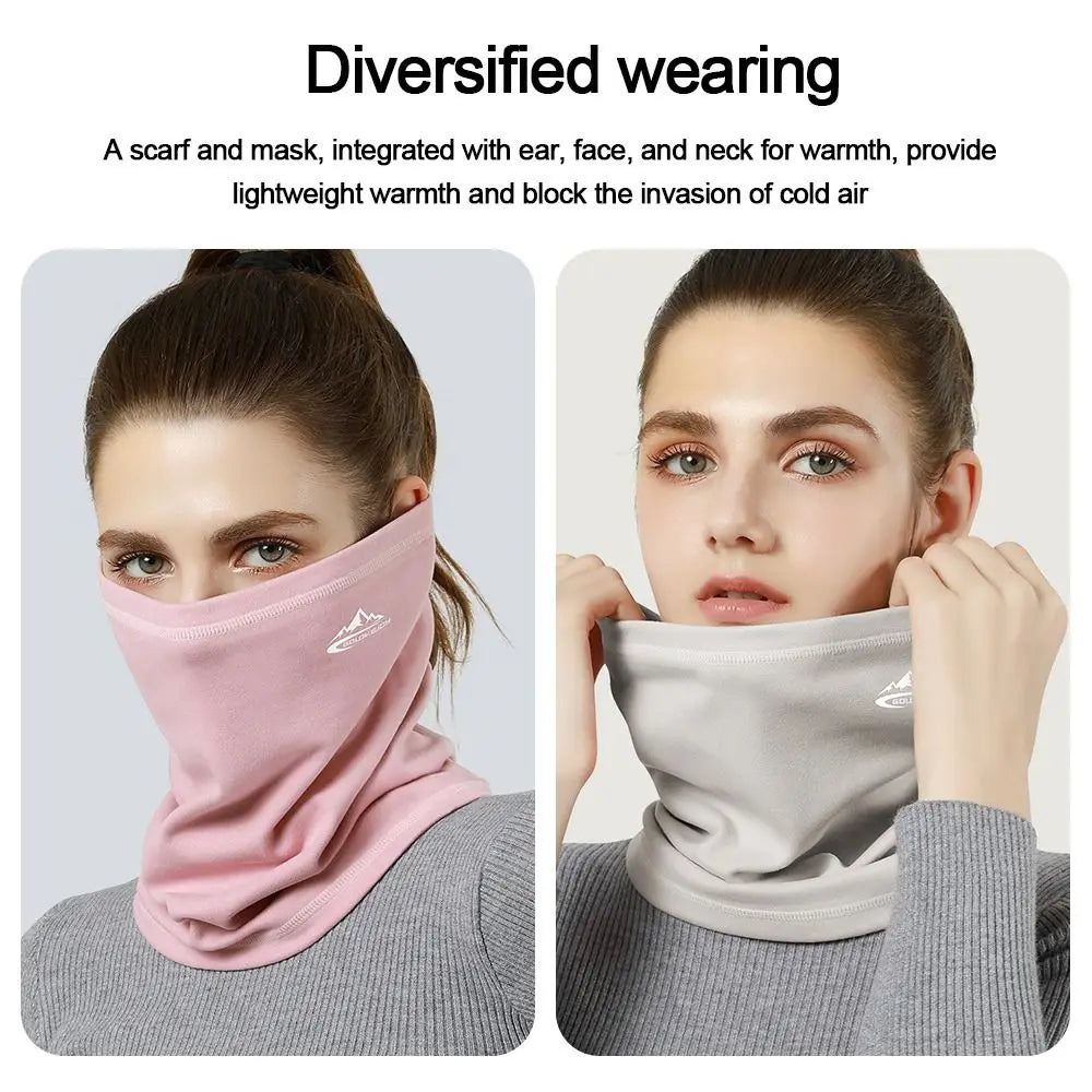 Windproof Neck Warmer – Velvet Thermal Headgear for Men & Women, Ideal for Winter Sports