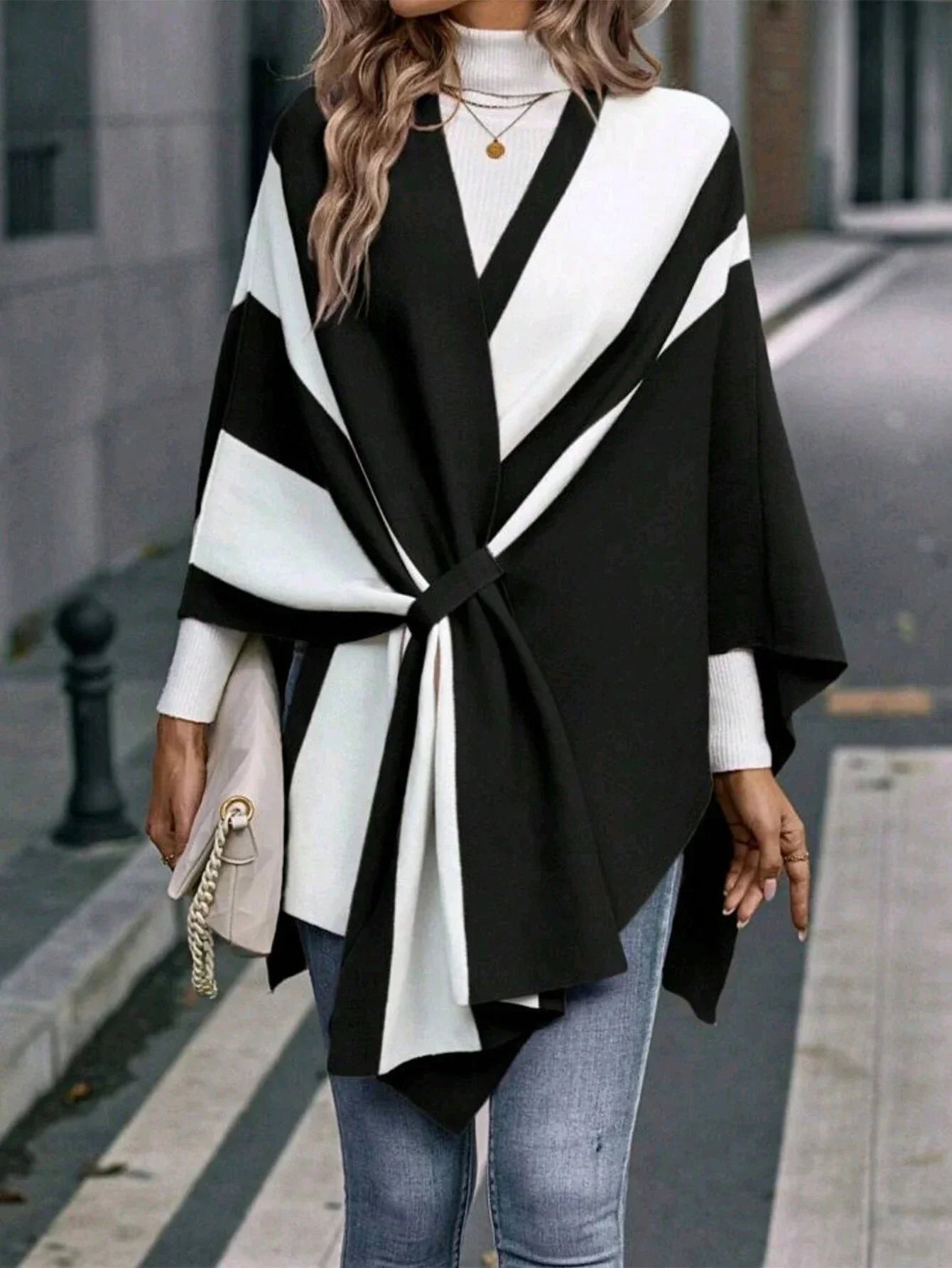 luxury winter poncho