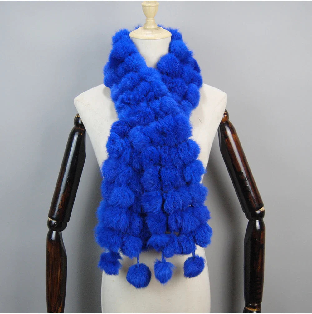 real rabbit fur scarf