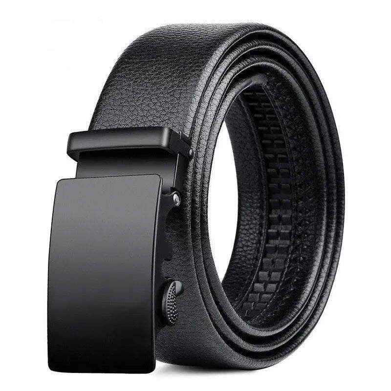 Men Leather Belt – 120cm with Auto Lock Buckle, Durable & Stylish for Business or Work