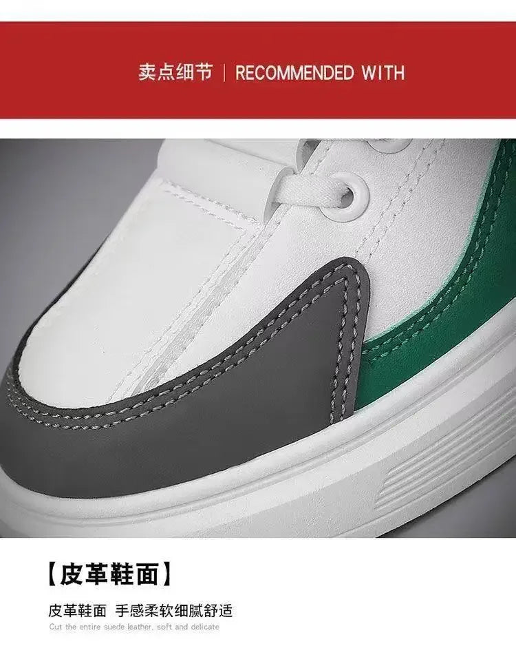 Low Top Sneakers – 2025 Men’s Fashion Leather Shoes, One-Foot Slip-On, Sport & Casual