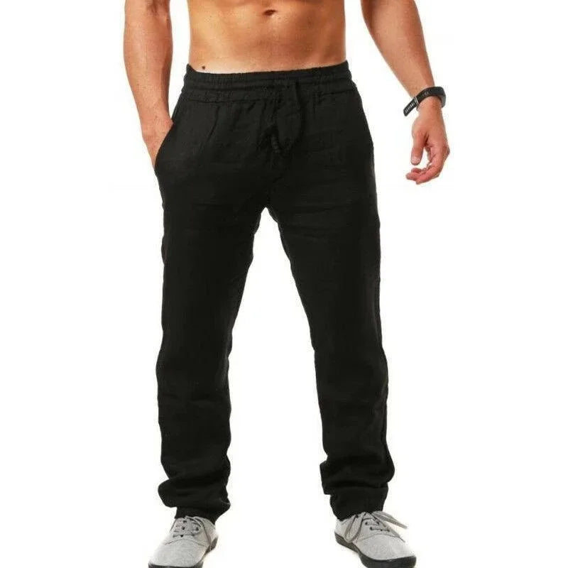 Men Trousers Cotton Linen