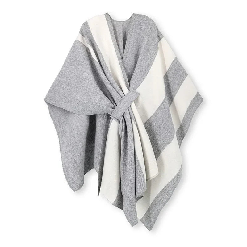 luxury winter poncho