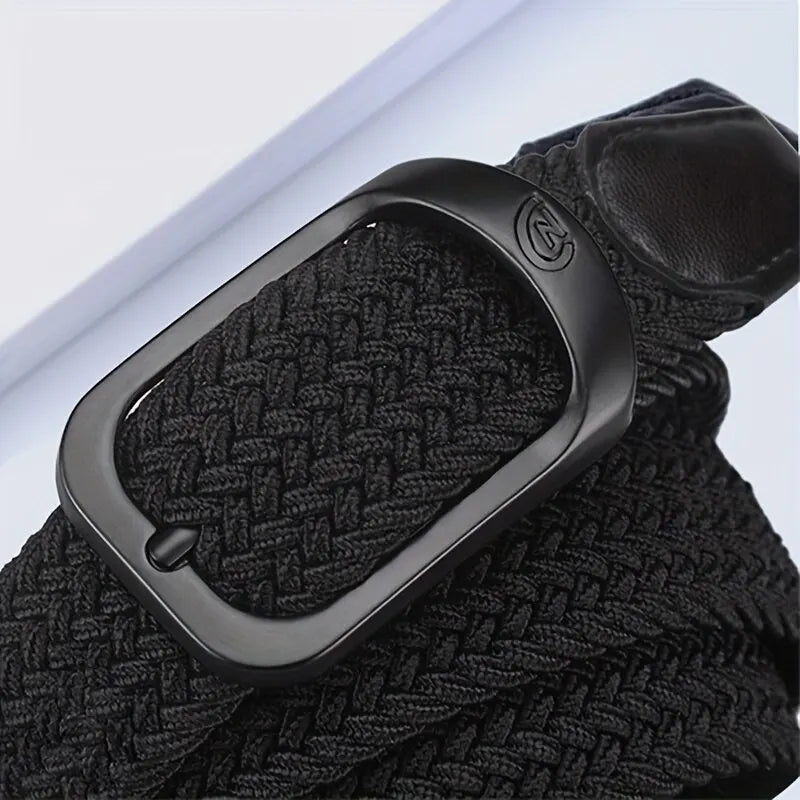 Punch-Free Belt – Elastic Woven Design for Men & Women, Outdoor & Work-Ready, Casual Style